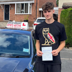 Lewis with his pass certificate