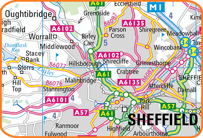 Map of the Sheffield area we cover